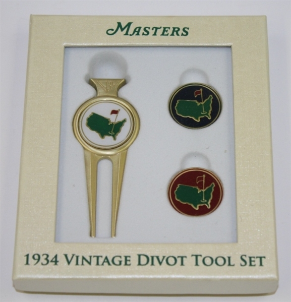 Masters 1934 Vintage Divot Tool Set with Two Ball Markers 