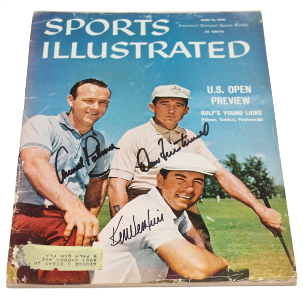 Arnold Palmer, Venturi, & Finsterwald Signed Sports Illustrated - June 13, 1960 JSA #P36660