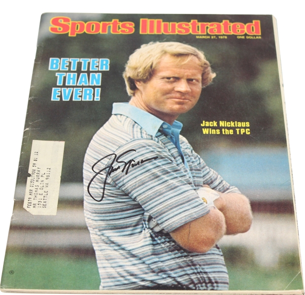 Jack Nicklaus Signed Sports Illustrated - March 27, 1978 JSA #P36684