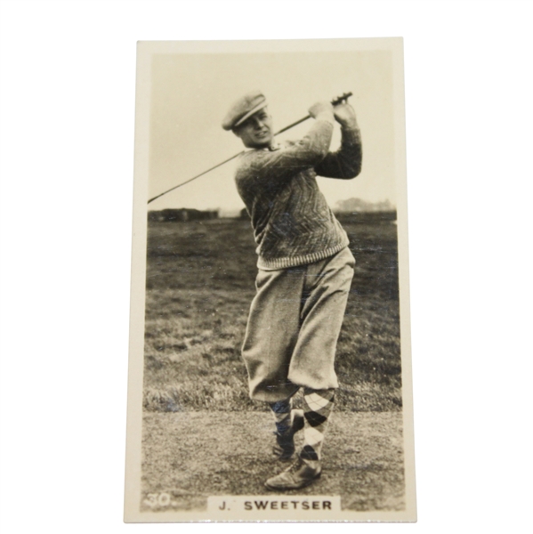 1926 Jess Sweetser Lambert & Butler Rookie Golf Card #30 - England