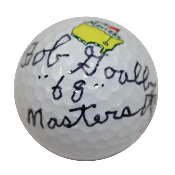 Bob Goalby Signed Masters Logo Golf Ball with Year and Masters Inscription JSA ALOA