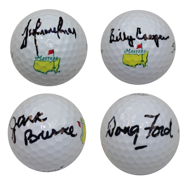 Jack Burke, Doug Ford, Billy Casper, & Trevor Immelman Signed Masters Logo Golf Balls JSA ALOA