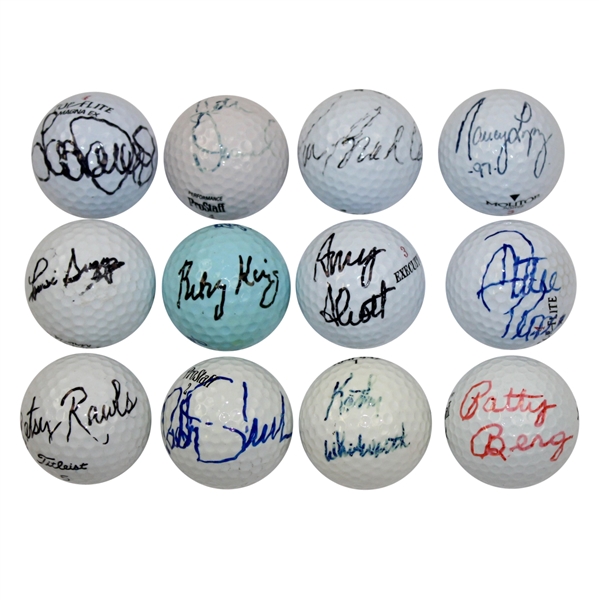 Lot of 12 Signed Golf Balls by LPGA Stars JSA ALOA