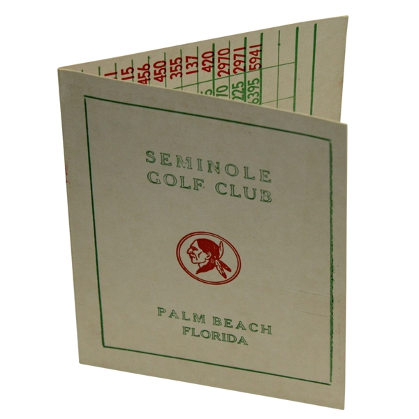 Seminole Golf Club Classic Scorecard - Infamous Palm Beach Florida Course