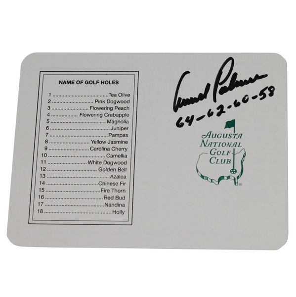 Arnold Palmer Signed Augusta National Scorecard with Years Won PSA/DNA #G31294