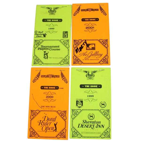 Lot of 4 Tour Yardage Books - Doral Open, Shell Open, The Gallery, & Las Vegas Invitational