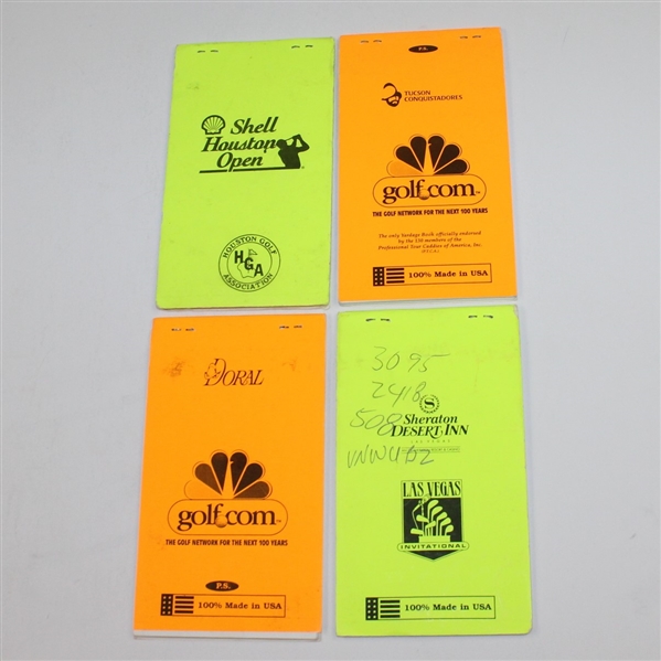 Lot of 4 Tour Yardage Books - Doral Open, Shell Open, The Gallery, & Las Vegas Invitational