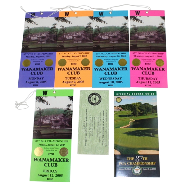 2005 PGA Championship at Baltusrol GC Tickets, Course Guide, & Voucher