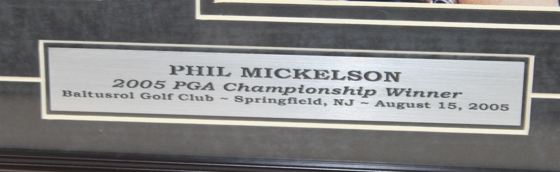 Phil Mickelson 2005 PGA Championship at Baltusrol Display with Ticket & Photo - Framed