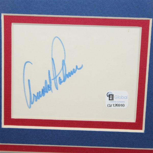 Arnold Palmer Signed 1995 Open at St. Andrews Display with Guide, Photo, and Flag JSA ALOA