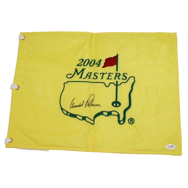 Arnold Palmer Signed 2004 Masters Embroidered Flag PSA/DNA #C08057