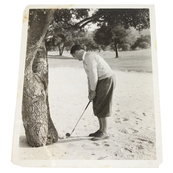 Bobby Jones Vintage 8x10 Photo - Behind a Tree - Seldom Seen