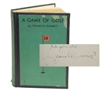 Francis Ouimet Signed A Game of Golf Book - Long Inscription JSA ALOA
