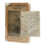 Harry Vardon Signed with Long Inscription The Complete Golfer Book JSA ALOA