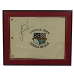 Tiger Woods Signed 2000 US Open Embroidered Canvas Flag JSA ALOA