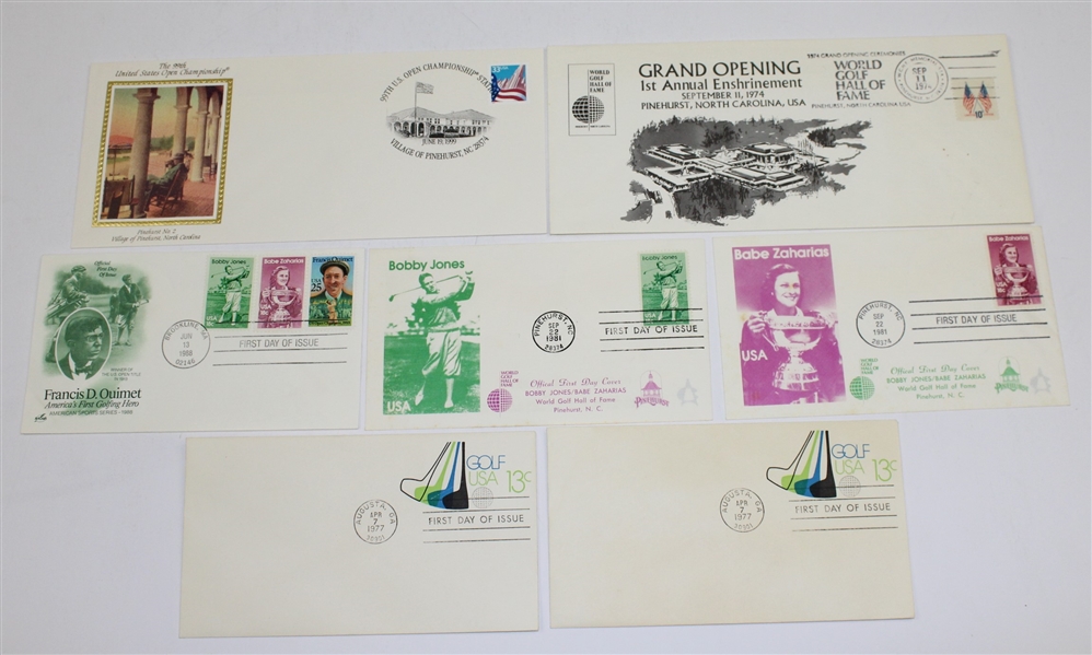 Miscellaneous Lot of Stamps, Postcards, FDC, Envelopes - Jones, Ouimet, & Zaharias