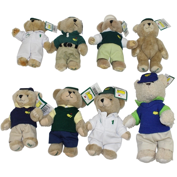 Lot of Eight Masters Commemorative Bears - 2003-2010
