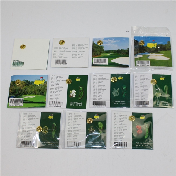 Lot of Eleven Masters Commemorative Pins - 2000-2010