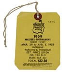 1959 Masters Tournament SERIES Badge #5495