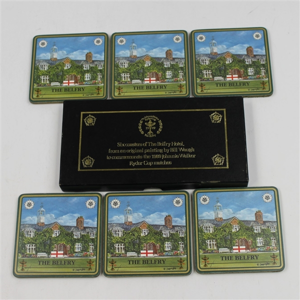 1989 Ryder Cup at the Belfry Commemorative Coasters from Bill Waugh Painting