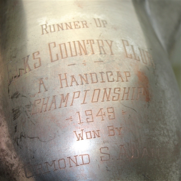 1948 Elks CC Handicap Champion Runner-Up Pitcher - Ormond S. Adams