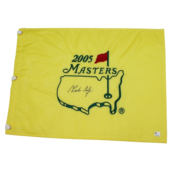 Charles Coody Signed 2005 Masters Embroidered Flag JSA #Y98530