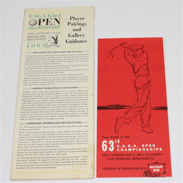 1963 US Open Misc. Lot Including Julius Boros Signed Cut Plus Ticket, Scorecard, etc. JSA ALOA