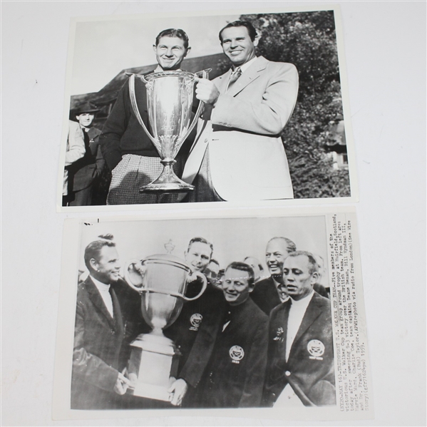 Lot of Six Wire Photos - Hogan, Watson, H. Smith, Guldahl, Crosby, Walker Cup, and M. Smith
