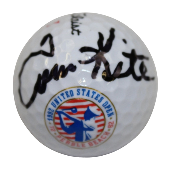 Tom Kite Signed 1992 US Open at Pebble Beach Logo Golf Ball JSA ALOA