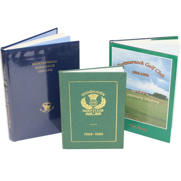Lot of Three Centenary History Golf Course Books - Stonehaven, Portmarnock, & Mortonhall