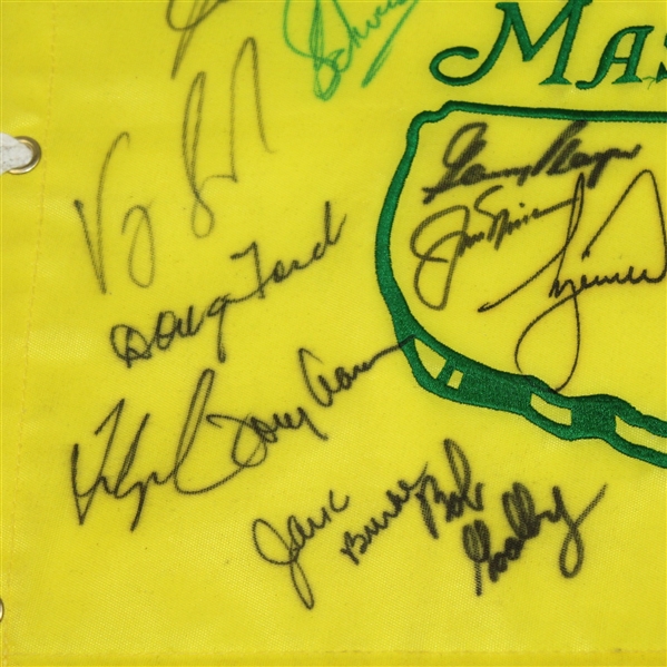 MASTERS CHAMPS FLAG - Undated Signed by 29 Champions PSA/DNA #P12176