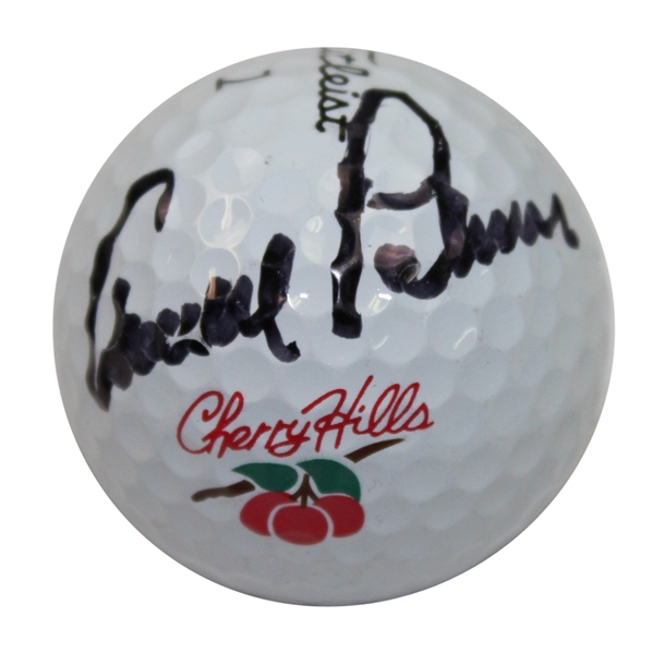 Arnold Palmer Signed Cherry Hills Logo Golf Ball-Sie 1960 U.S. Open Win- JSA ALOA