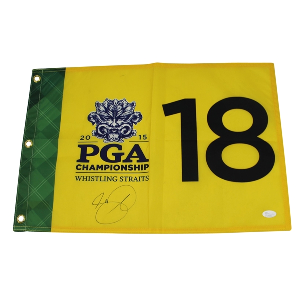 Jason Day Signed 2015 PGA Championship at Whistling Straits Flag JSA #N25301