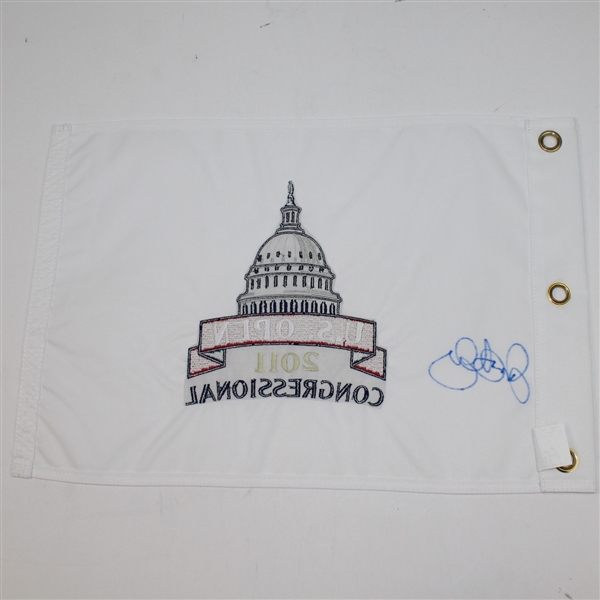 Rory McIlroy Signed 2011 US Open at Congressional Embroidered Flag JSA ALOA