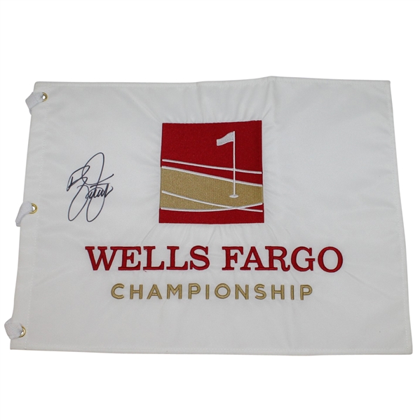 Rickie Fowler Signed Wells Fargo Championship Embroidered Flag JSA ALOA
