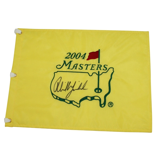 Phil Mickelson Signed 2004 Masters Embroidered Flag JSA #Y34899