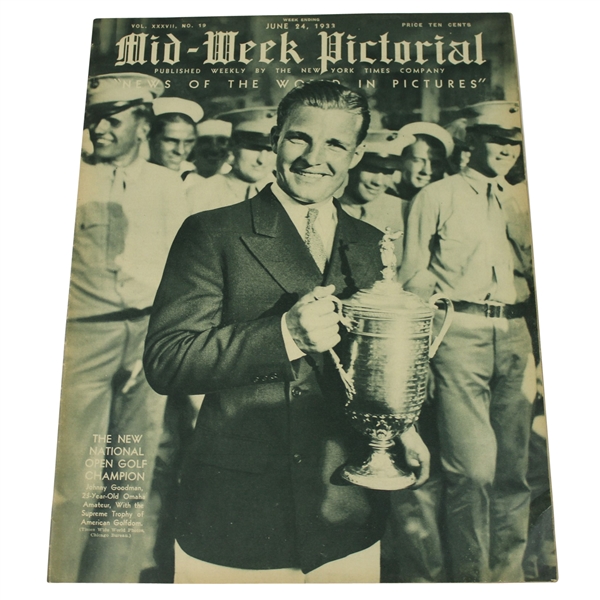 June 24, 1933 Mid-Week Pictorial New York Times Co. - Johnny Goodman with Trophy