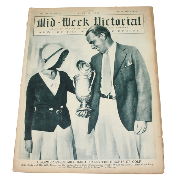 July 18, 1931 Mid-Week Pictorial New York Times - Billy Burke and Wife with Trophy