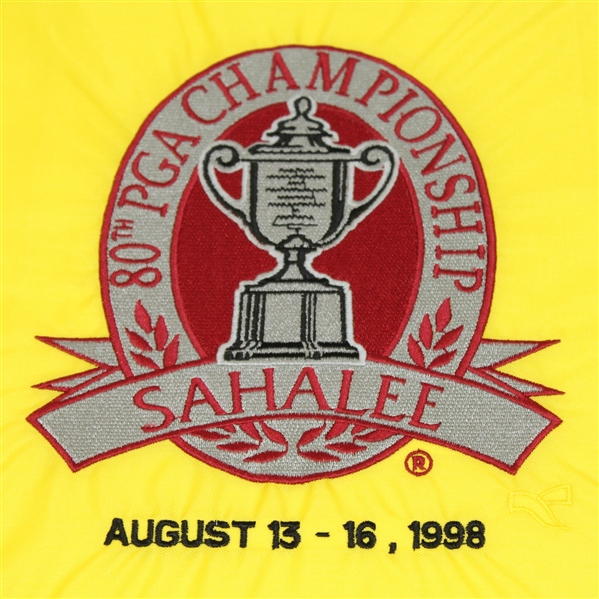 Two Embroidered PGA Championship Flags - 1997 at Winged Foot  & 1998 at Sahalee