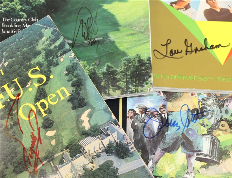 Lot of Four US Open Programs Signed by the Champs JSA ALOA