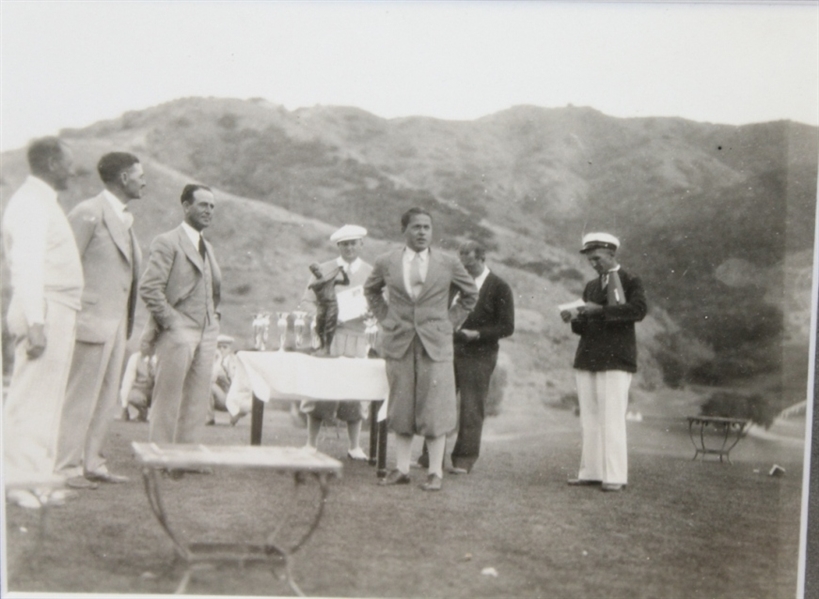 Bobby Jones Trophy Presentation Original Catalina Photo From First Jones Amateur Held  - Ornate Frame