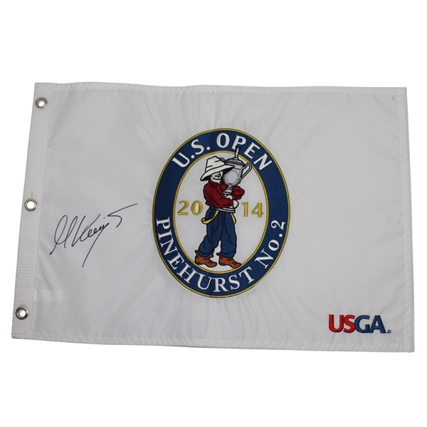 Martin Kaymer Signed 2014 US Open at Pinehurst Embroidered Flag JSA ALOA