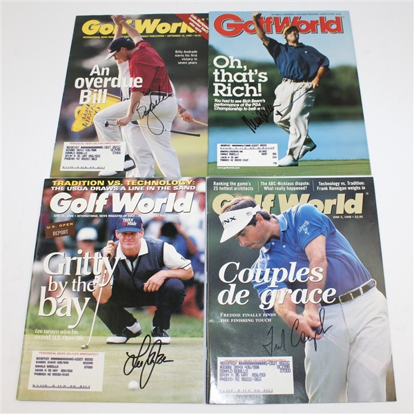 Lot of 20 Signed Golf World Magazines JSA ALOA