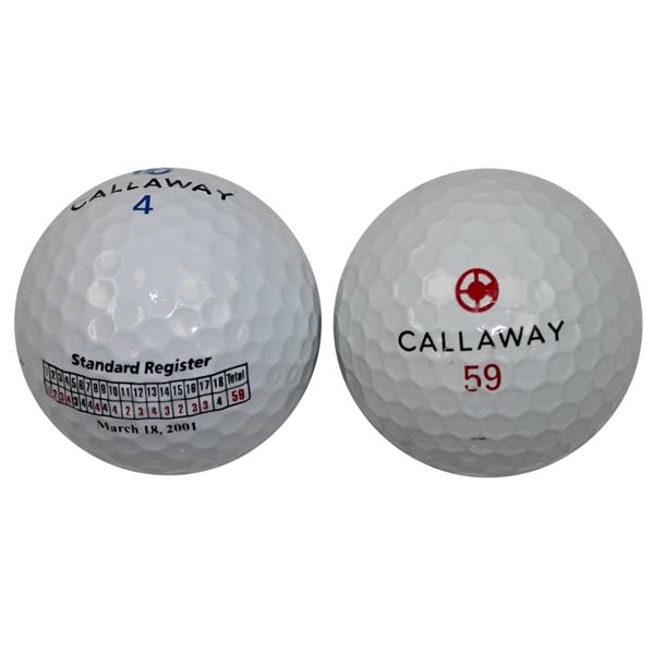 Lot of Two Annika Sorenstam '59' Logo Callaway Golf Balls