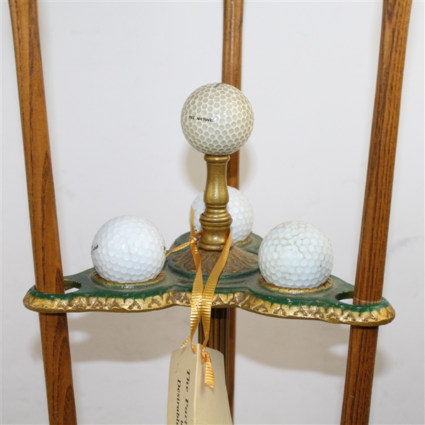 Parlor Putter with 3 Brass Head Hickory Putters - Reproduction