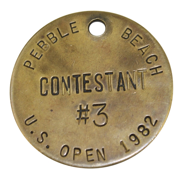 1982 US Open at Pebble Beach Contestant Bag Tag - #3