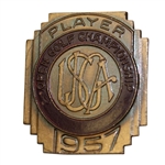 1957 US Open at Inverness Contestant Badge - Dick Mayer Winner