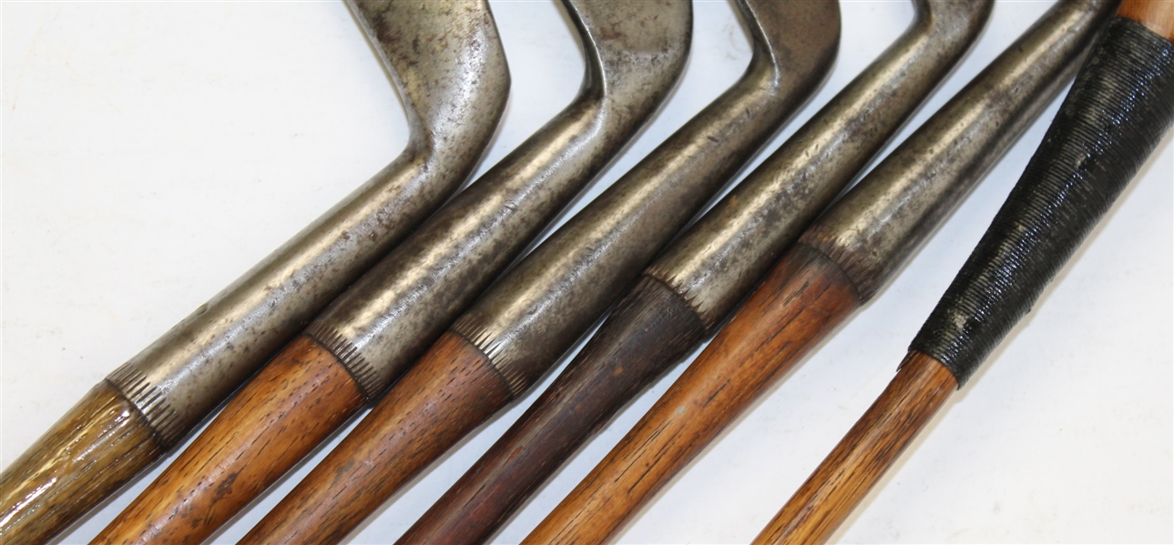 Set of Wright & Ditson Clubs with Bag - Circa 1900