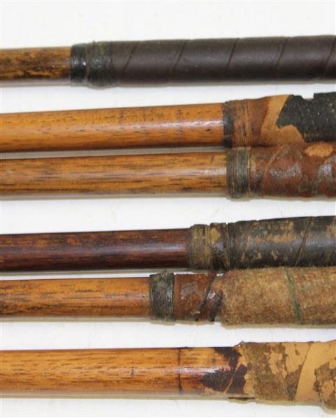 Set of Wright & Ditson Clubs with Bag - Circa 1900
