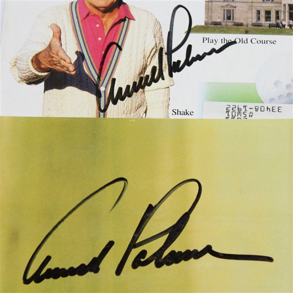 Lot of Two Arnold Palmer Signed Items - Golf Magazine & Magazine Page JSA ALOA